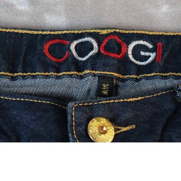 Coogi Jeans Womens 14W Indigo Blue Embroidered Pocket Stretch Denim New Tags - Picture 4 of 12